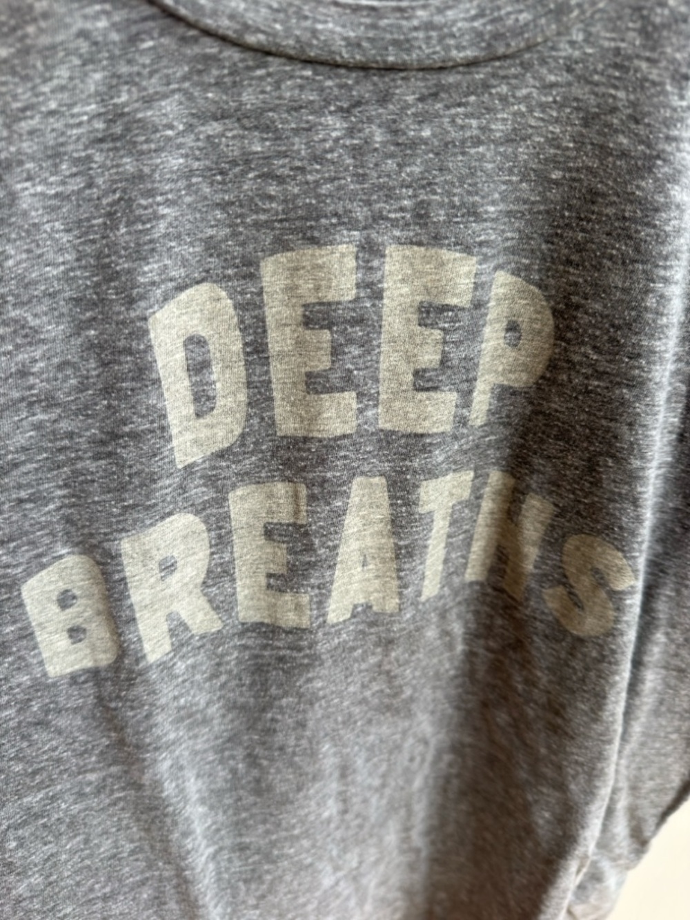 MOTHER Grey Short-Sleeve 'DEEP BREATH' Graphic Tee - Picture 4 of 4